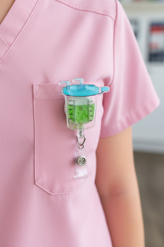 Mucus Suction , Interactive badge reel , pulmonary technician badge reel