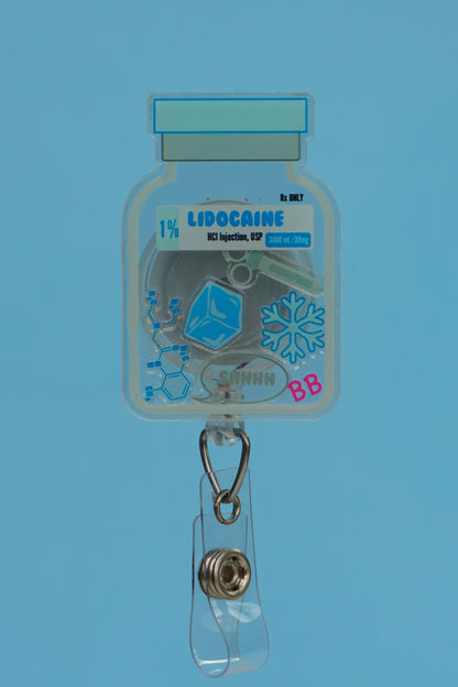 Lidocaine Shaker Badge Reel