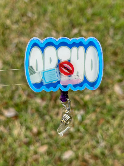 Dental ortho Shaker Badge Reel