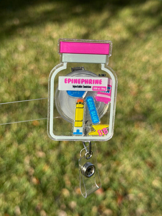 Epinephrine Shaker Badge Reel