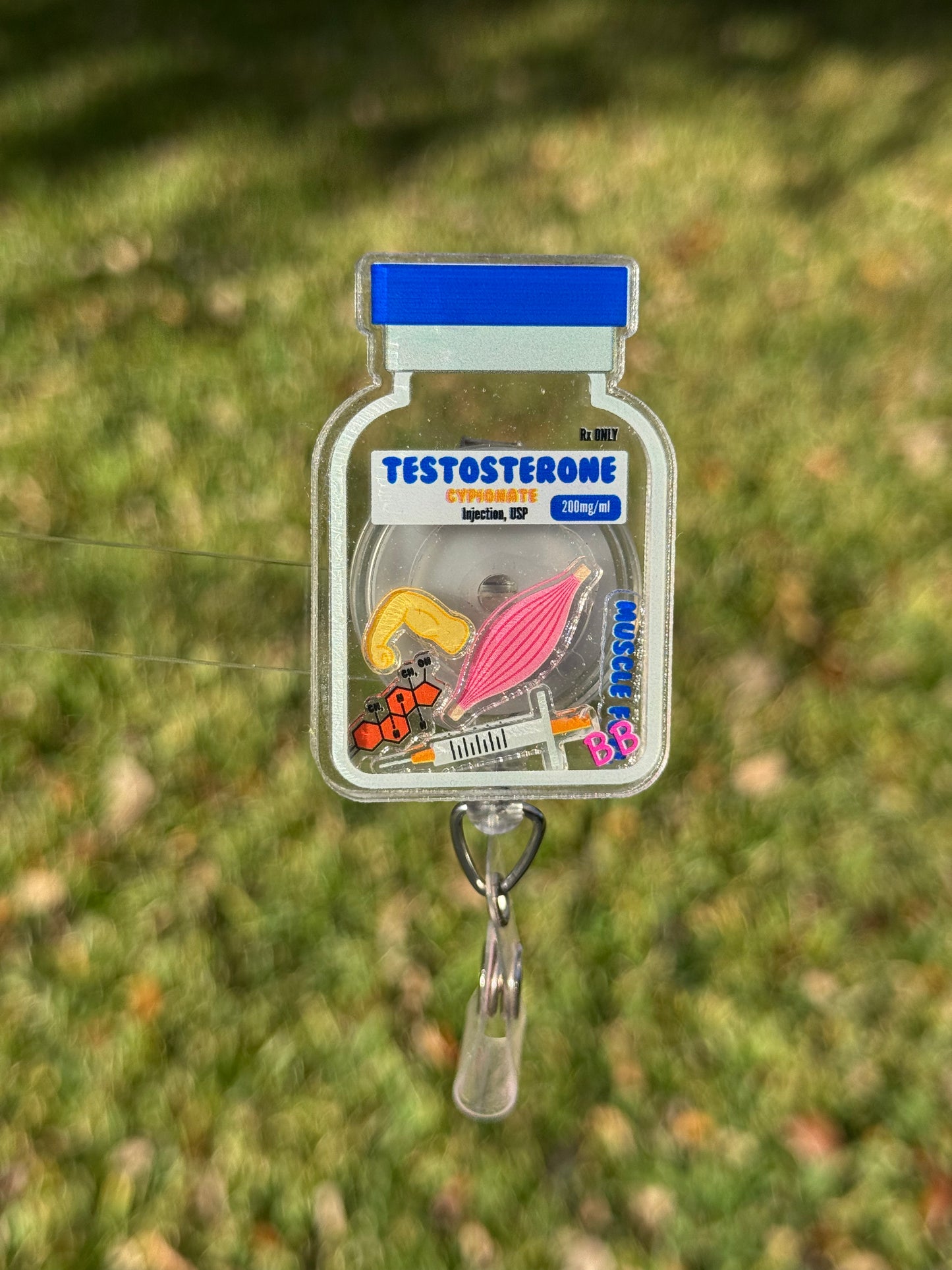 Testosterone Shaker Badge Reel