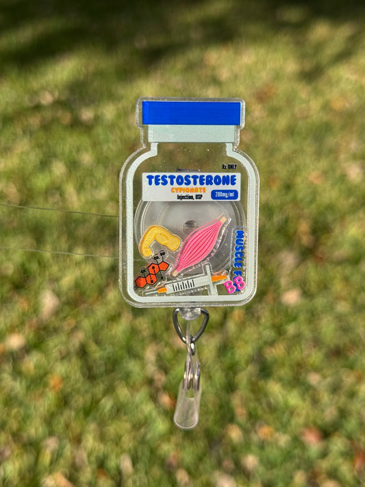 Testosterone Shaker Badge Reel