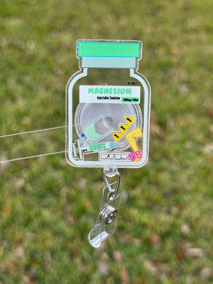 Magnesium Shaker Badge Reel