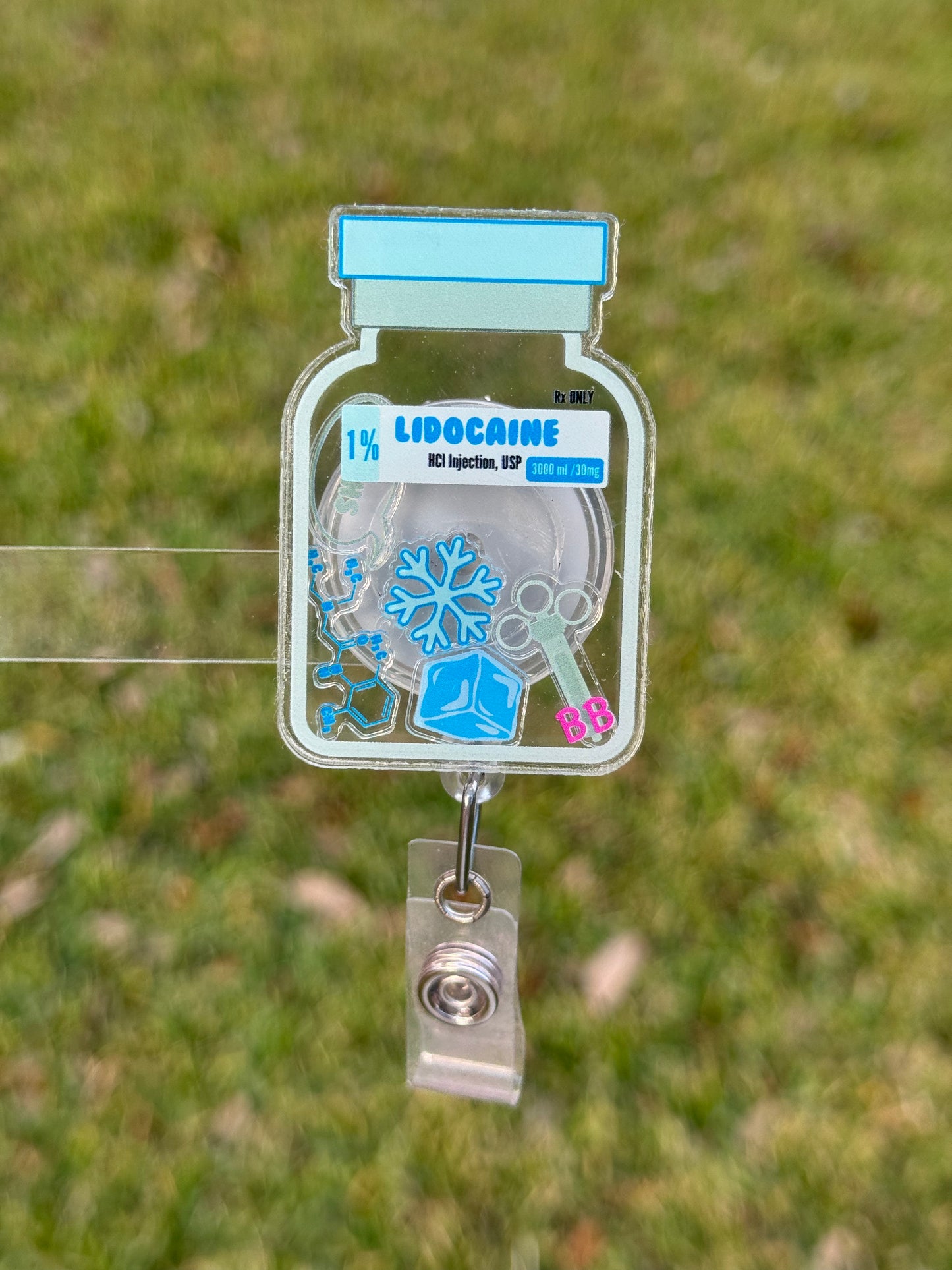 Lidocaine Shaker Badge Reel