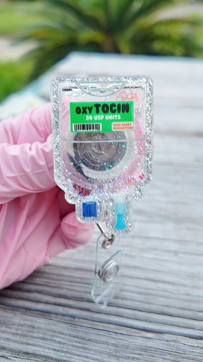 Pinza de carrete para credencial de oxitocina, pinza para credencial de parto y alumbramiento