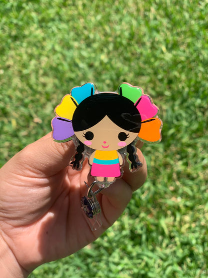 Muñeca maría Badge reel |Mexican rag doll| cultura| muñeca mexicana