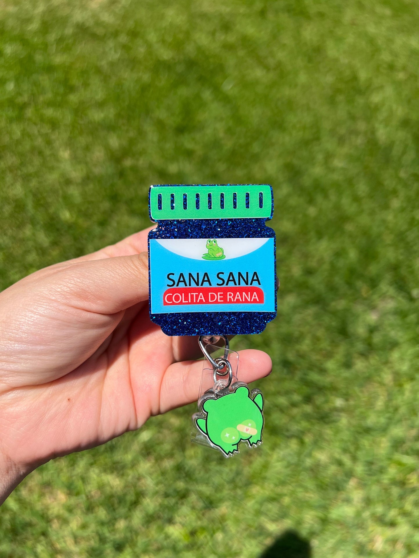 Sana Sana Colita de rana Badge reel -Vicks Badge Holder-Vaporu|Badge Reel-Hispanic culture-Latino shop