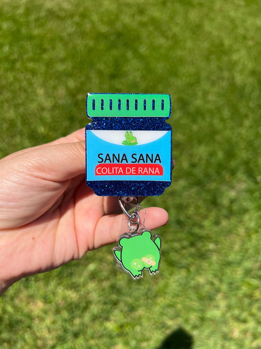 Sana Sana Colita de rana Badge reel -Vicks Badge Holder-Vaporu|Badge Reel-Hispanic culture-Latino shop