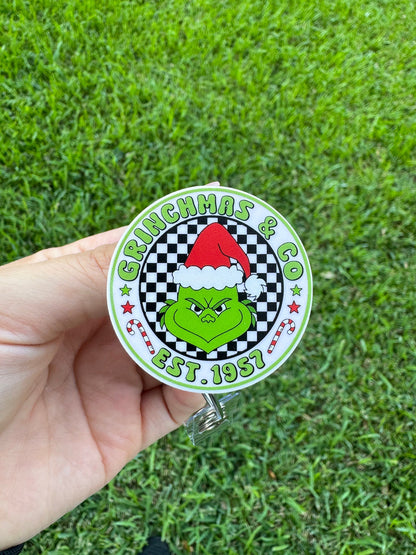 Grinchmas co badge holder | Xmas badge clip | Christmas accessories