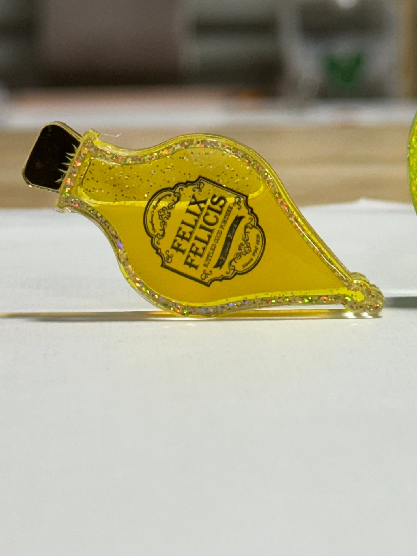 Potion bottle, Felix felicis badge reel, poly juice bottle badge clip,amortentia ID holder.