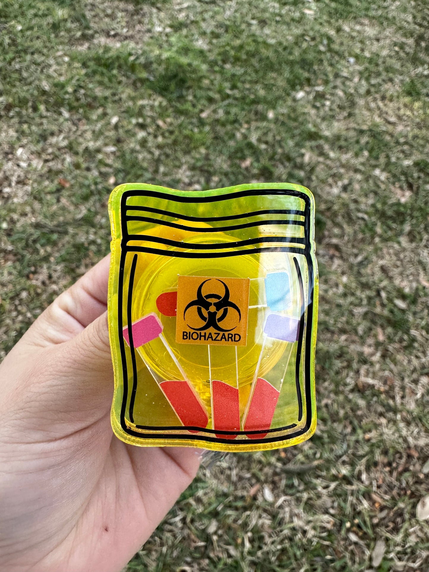 Bio hazard zip lock bag ,Phlebotomist Badge Reel, Phlebotomy student badge clip , gift for nurse graduate, nursing student,shaker badge reel