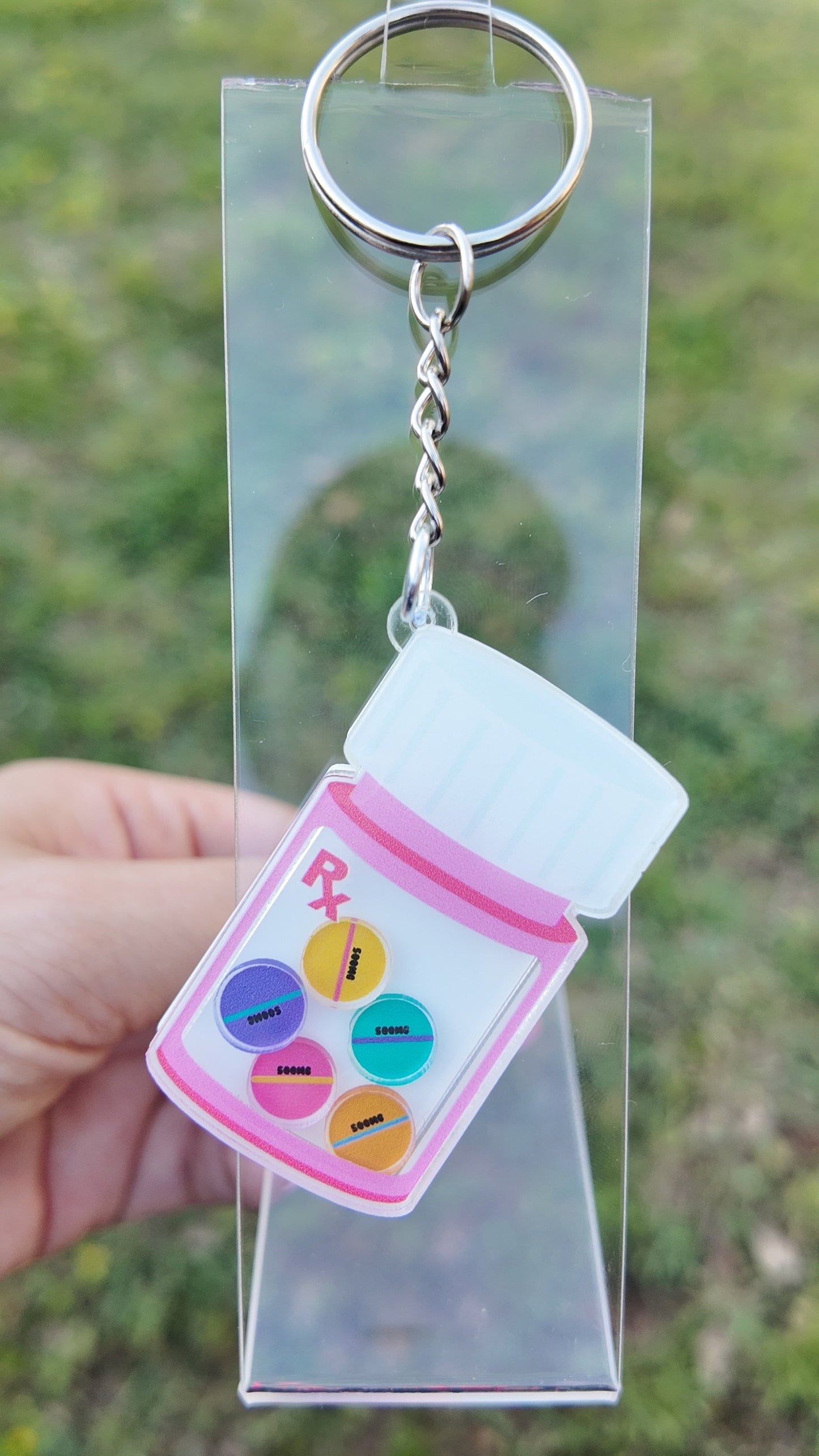 Kawaii pill bottle shaker badge reel, that’s on back order , pharmacist badge holder, interactive ID holder. Shaker badge clip