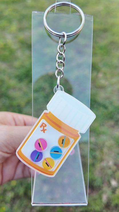 Kawaii pill bottle shaker badge reel, that’s on back order , pharmacist badge holder, interactive ID holder. Shaker badge clip