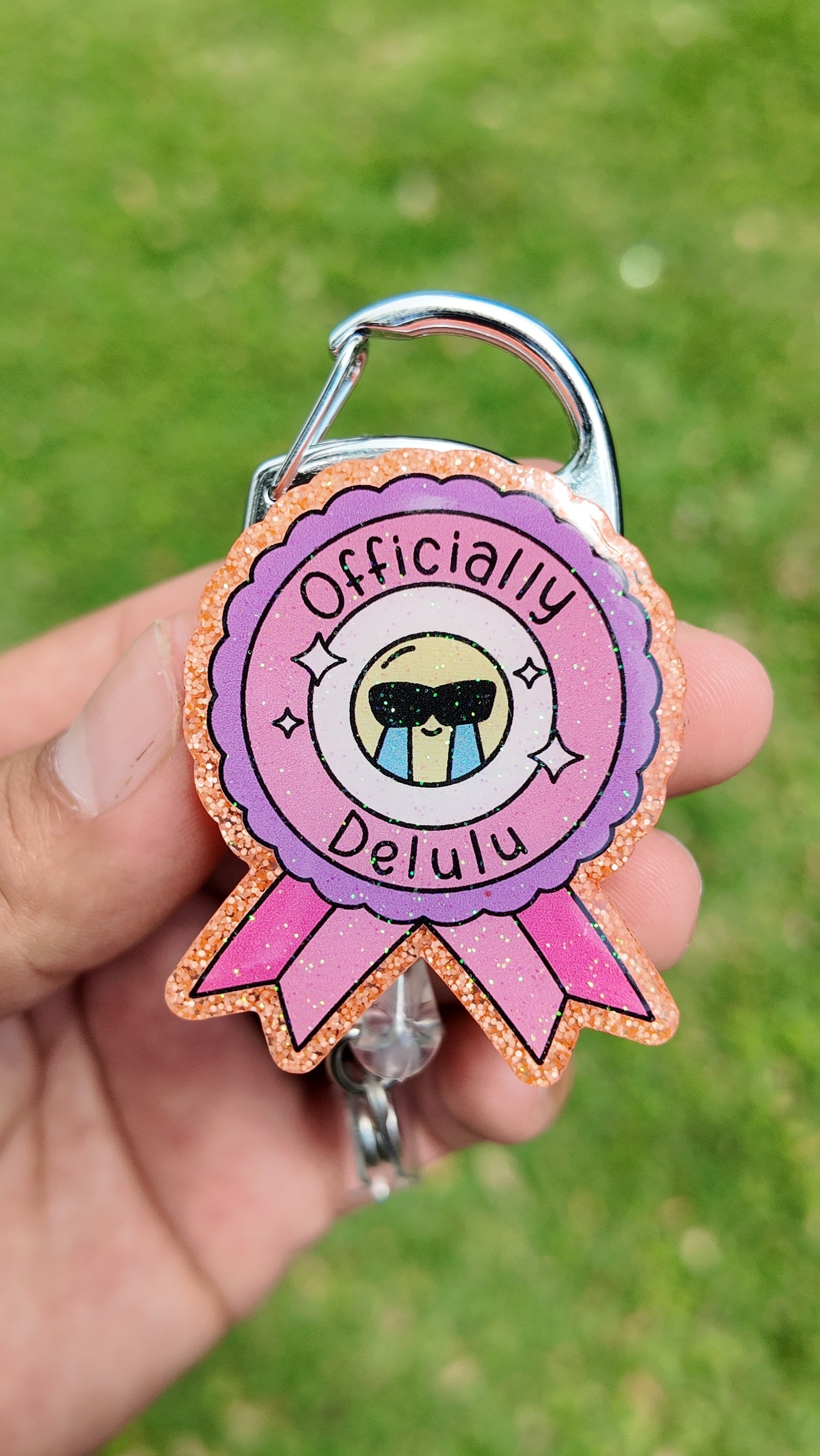 Officially delulu ribon – Baddie badges