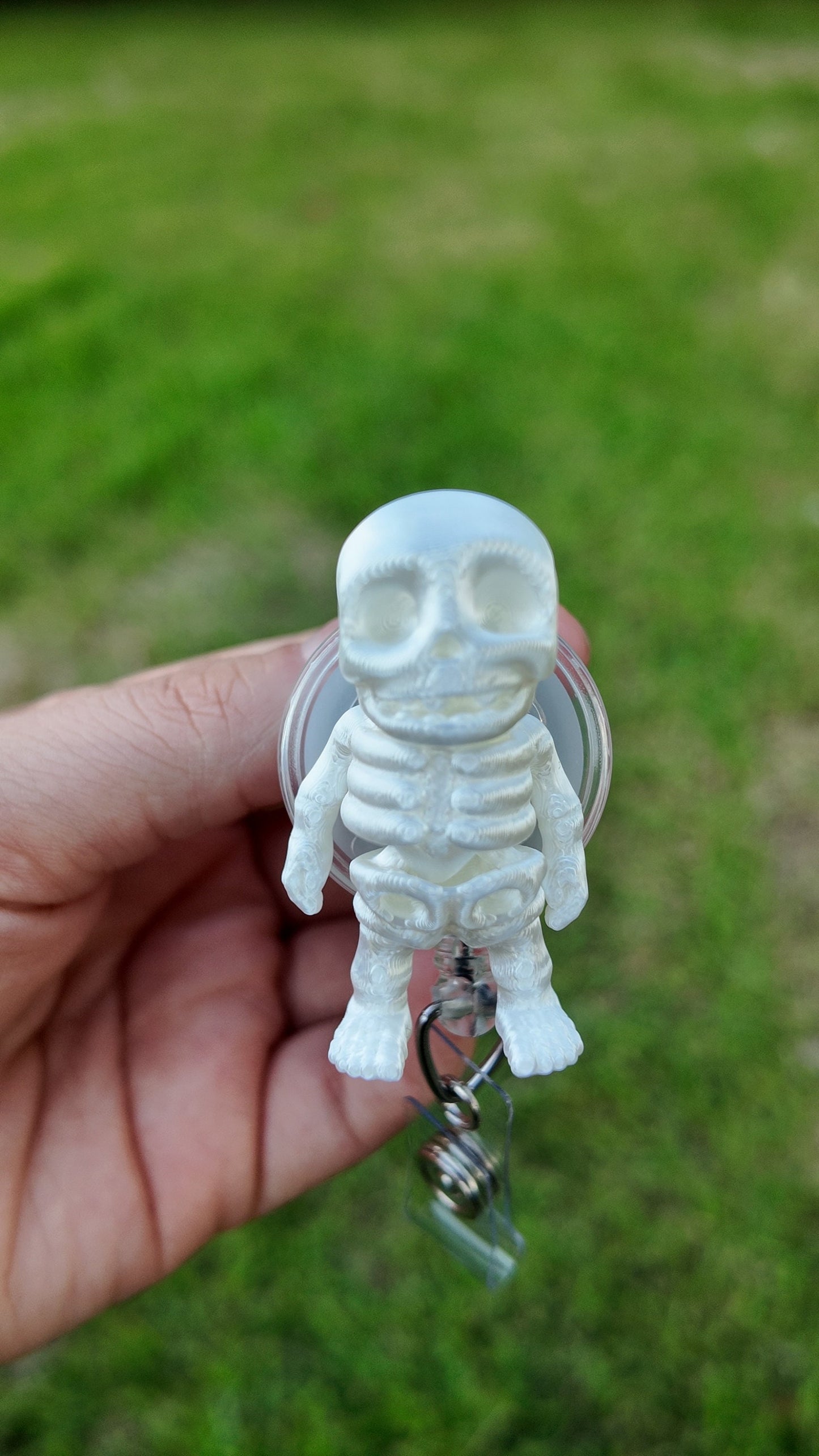 Skeleton 3D Medical badge reel|| spooky badge holder | retractable badge clip | scream| ghost| x-ray| ghost| rad tech