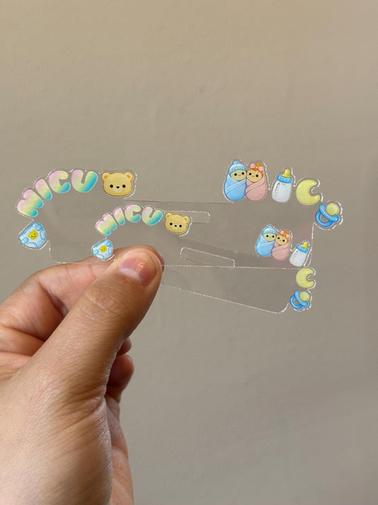 NICU Badge Topper for Neonatal Nurses - Baby ID Holder Accessory